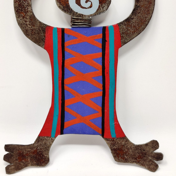 Bill Marcia Finks Signed Metal Brooch Pin Eclectic Tribal Statement Wearable Art - Picture 8 of 15